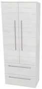 Mereo Bino, kúpeľňová skrinka vysoká 163 cm, dvojitá, Multidecor, Pino Aurélio, MER-CN699PINO