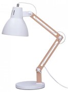 Solight WO57-W − Stolná lampička FALUN 1xE27/25W/230V biela/dub