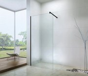 Mexen sprchová zástena WALK-IN, 6mm sklo, 50cm, čierny profil, číre sklo, 850-050-000-70-00