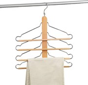 Zeller Present Drevený vešiak na oblečenie, šetrí miesto – nahradí 4 vešiaky