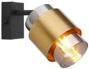 Globo 15560-1 - Nástenné bodové svietidlo MILLEY 1xE27/40W/230V čierna/mosadz