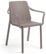 TIBERINA ARMCHAIR záhradná stolička s podrúčkami tortora