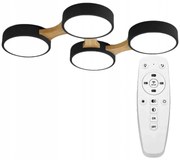 Toolight - LED stropné svietidlo 4-bodové APP527-4C, čierna-hnedá, OSW-08469