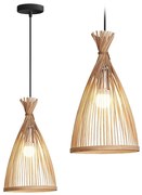 Závesná lampa La Belle Boho II čierna/hnedá