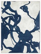 Ručne maľovaná nástenná dekorácia's dreveným rámom Blueplay