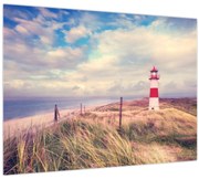 Obraz - Červený maják (70x50 cm)