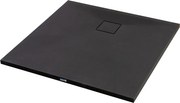 Cagliari Black 80x80x2,6 cm Štvorcová, SMC sprchová vanička, so sifonom