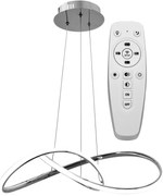 Toolight - LED stropné svietidlo + diaľkový ovládač APP393-CP, chrómová, OSW-06909