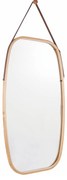 Závesné zrkadlo s bambusovým rámom Lemi 3, 43 x 1,5x 76 cm