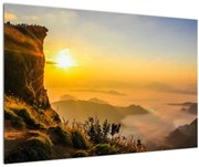 Obraz údolia v rannej hmle (90x60 cm)