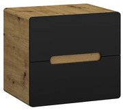 Skrinka Bronx 60 (doska) dub artisan-čierna matná