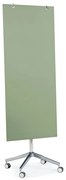 Mobilná sklenená magnetická tabuľa STELLA, 650x1575 mm, pastelová zelená