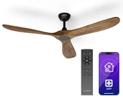 Bahama Breeze Smart Stropný ventilátor , lopatky rotora z masívneho dreva, diaľkové ovládanie + ovládanie pomocou aplikácie