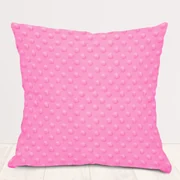 Biante Detská obliečka na vankúš Minky 3D bodky MKP-012 Sýto ružová 50 x 50 cm