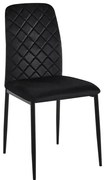 Jedálenská stolička MAVERIK zamatová, čierna