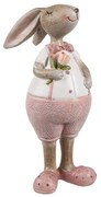 Veľkonočná figúrka Králik s tulipánom 11cm