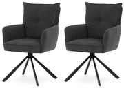 Sada jedálenských stoličiek s vratným mechanizmomHC-X1128 GREY2, manšestr, 2 ks