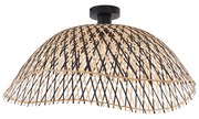 Art Deco stropné svietidlo čierne bambusové 60 cm - Alka