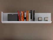 Nástenná polica Lyon 120 cm, biely lesk%