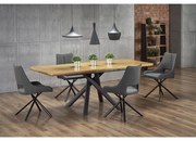 Jedálenský stôl Derrick, dub / čierna