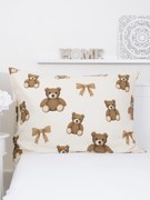 Flanelová obliečka na vankúš 70 x 90 cm - Plyšové medvedíky