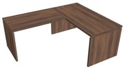 Ergonomický stôl Verno 160 x 200 cm, ľavý, orech