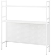 Kovový nadstavec na písací stôl JENNY, 950 x 980 x 220 mm, biely