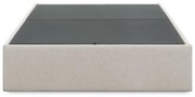 Béžová čalúnená dvojlôžková posteľ s úložným priestorom 180x200 cm Matters – Kave Home