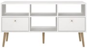 Biely TV stolík 117x61 cm Bodo – Tvilum