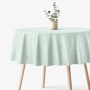 Goldea okrúhly obrus 100% bavlnené plátno - konvalinky Ø 100 cm