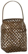 Hnedá pletená bambusová lampáš Bamboo - 22 * ​​22 * ​​29 cm