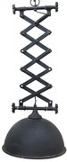 Industriálne čierne antik kovové závesné svetlo Fact ceiling - Ø32*55-72 cm