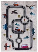 Koberec JUNIOR 52242.801 mesto / uličky, béžový / čierny