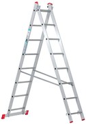 Hliníkový dvojdielny výsuvný rebrík VENBOS HOBBY, 2x8 priečok, 3,38 m