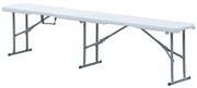Autronic BONTEC Záhradná lavica, kov, plast, biela, AZ-K1001 WT Farba: Biela