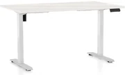 Výškovo nastaviteľný stôl OfficeTech B, 120 x 80 cm, biela podnož, biely jaseň