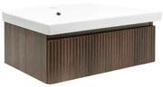 Kúpeľňová skrinka s umývadlom SAT Evolution 98x30x44,8 cm matný orech SATEVO100NAU1, 1 ks