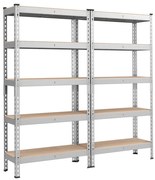 Sada 2 úložných políc 75x150x30 cm GLR300E02