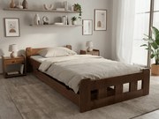 Posteľ Naomi zvýšená 90 x 200 cm, dub Rošt: S latkovým roštom, Matrac: Matrac COCO MAXI 20 cm