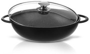 Orion Panvica WOK GRANDE 32 cm so sklenenou pokrievkou