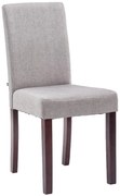 Stolička Inn - látka, nohy tmavo hnedé - Svetlo sivá