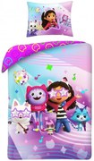 Bavlnené posteľné obliečky Gábinin kúzelný domček - motív Disko párty - 100% bavlna - 70x90 cm + 140x200 cm