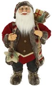 Dekorácia Vianočný Mikuláš Bordový 80cm