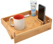 Bambusový úložný organizér na posteľ, nočný stolík do spálne SLEEPWELL