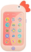 Baby Mix Detský telefón Papagáj ružový, 8 x 14 x 2cm