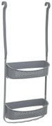 Polička do kúpeľne Flex, sivá