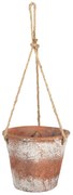 Hnedý závesný kvetináč - 19*19*53 cm