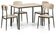 Jedálenská zostava QUATRO, stôl 1100 x 700 mm + 4 stoličky