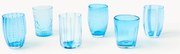 Súprava ručne vyrobených pohárov na vodu Melting Pot, 6 ks