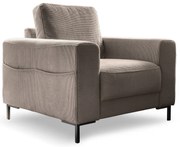 Hnedé menčestrové kreslo Lofty Lilly – Miuform